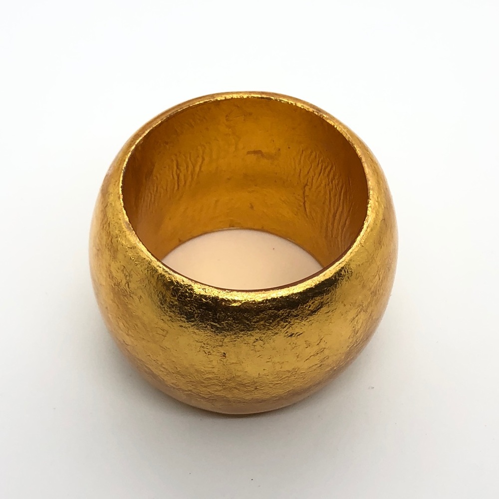 Large Gold Resin Bracelet Cuff